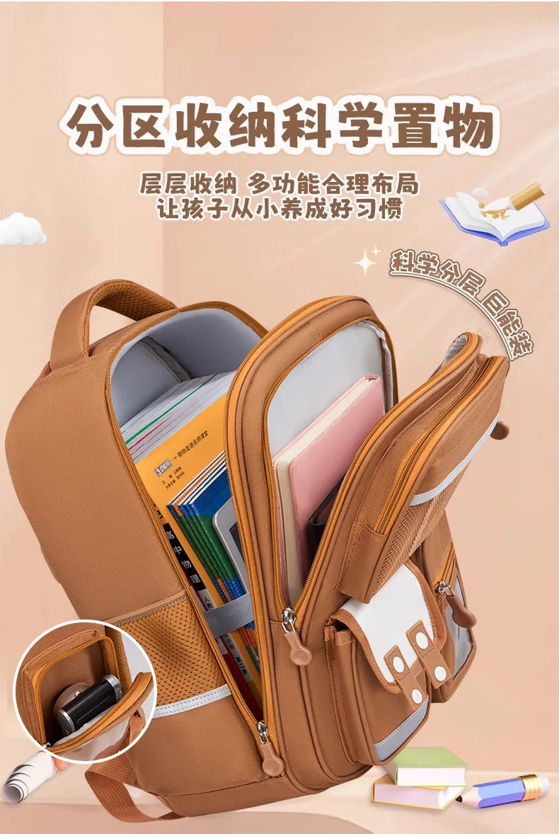 Large Waterproof Orthopedic School Backpack – Durable & Comfortable Book Bag for Boys & Kids!