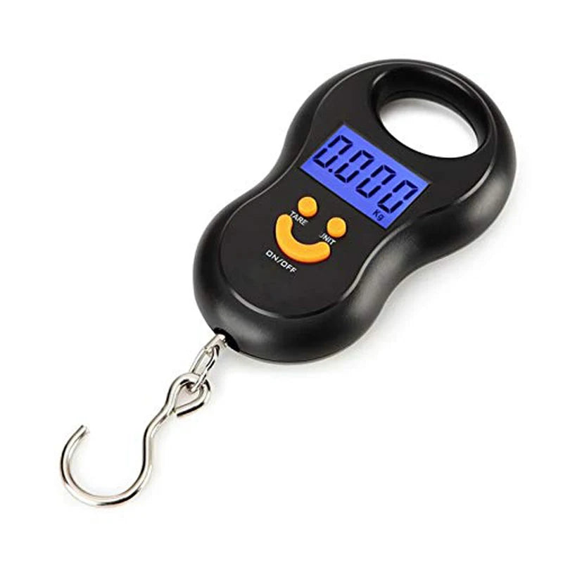 50KG/10g Digital Hanging Scale – LCD Backlit Pocket Scale for Luggage & Fishing