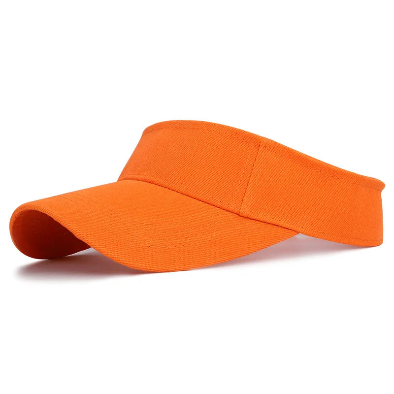 Summer Sun Hats Men Women Cotton Adjustable Visor UV Protection Top Empty Solid Sport Tennis Golf Running Sunscreen Baseball Cap