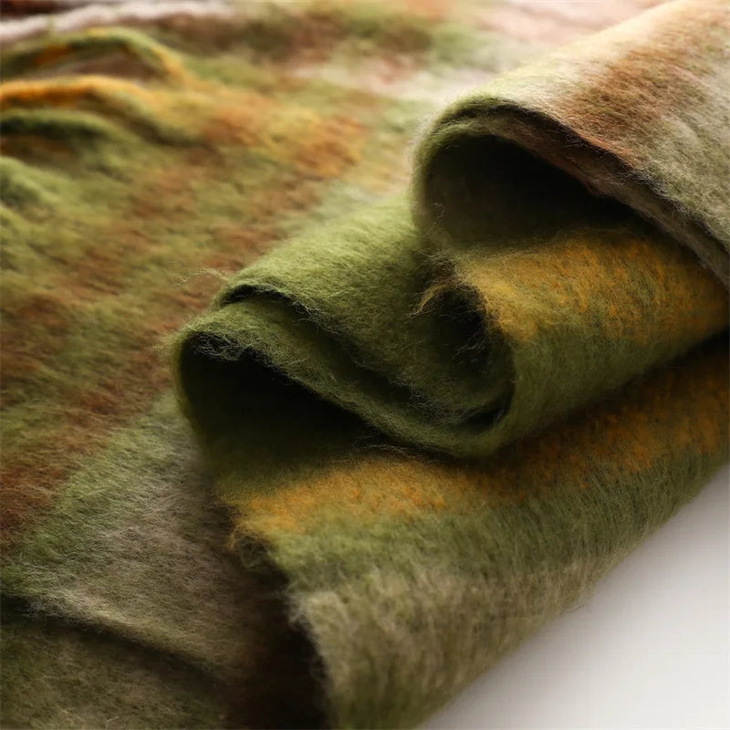 Ultra-Soft Korean Winter Cashmere-Feel Scarf – Thick, Warm & Stylish Tassel Shawl for Men & Women!