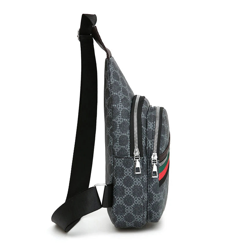 Men's Multifunctional Crossbody Bag – Casual Shoulder Chest Bag with Earphone Hole