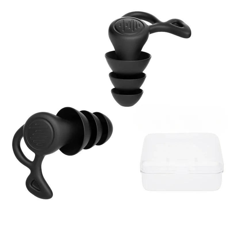 🌊 Ultimate Noise Protection – 3-Layer Waterproof Silicone Earplugs for Sleeping, Swimming & Surfing! 🌙✨
