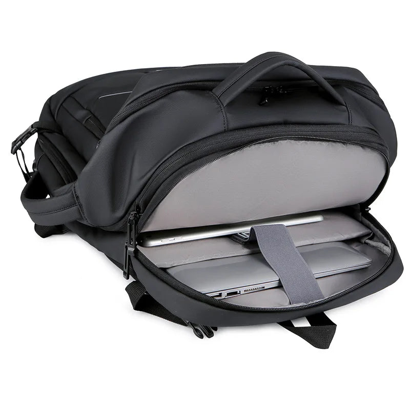 Expandable 17-inch Men’s Laptop Backpack – Waterproof Notebook Bag with USB, Schoolbag, Sports Travel Backpack for Men