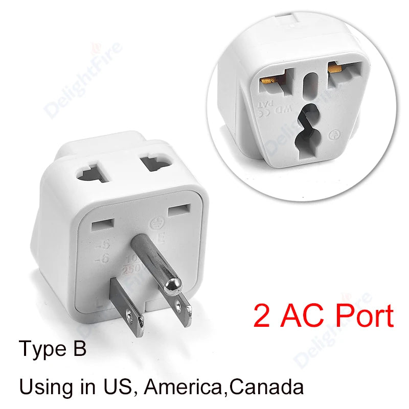 Universal Travel Plug Adapter – UK/EU/KR/US/AU/Brazil/French to Worldwide Power Socket Converter