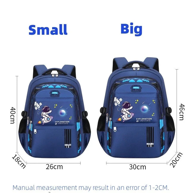 Astronaut-Themed Waterproof School Backpack – Lightweight, Spacious & Spinal Protection Design for Boys!