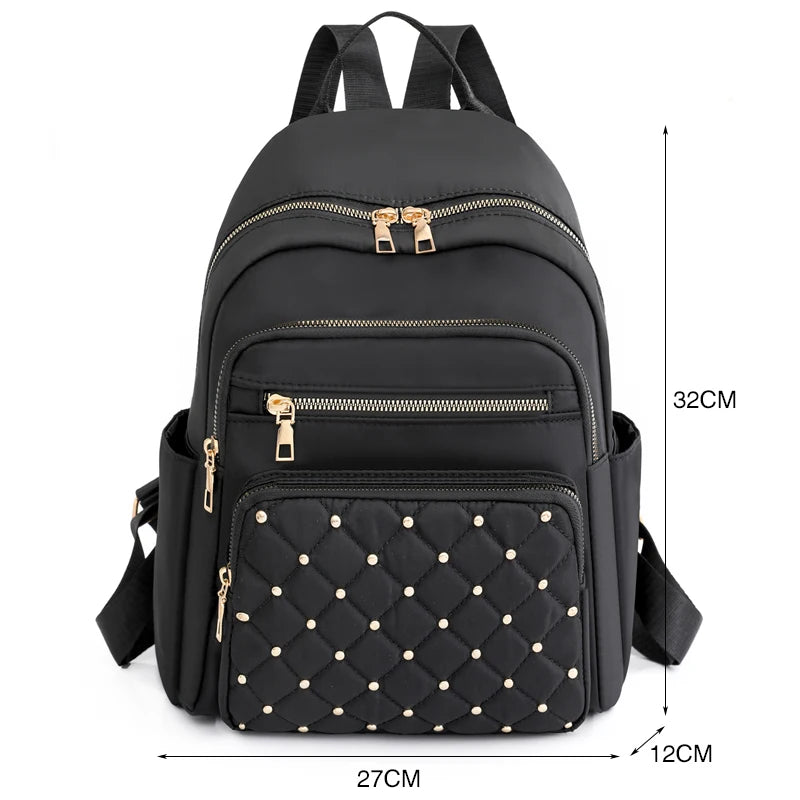 Fashion Nylon Backpack for Women – High-Quality Large Travel and School Bag for Teenage Girls
