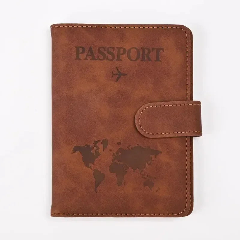 Passport Covers for Women & Men – Letter Print Passport Holder, Flight Ticket Clips, ID & Credit Card Holder, Travel Organizer