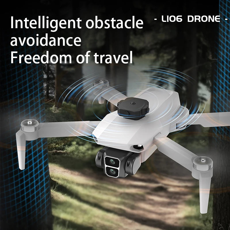 L106 MAX Brushless Dual Camera Drone – 360° Obstacle Avoidance, 2.4GHz RC Quadcopter with HD Camera