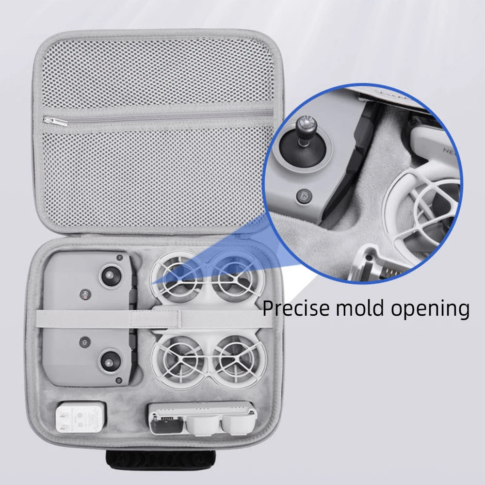 Hard PU Carrying Case for DJI Neo Drone – Waterproof Travel Bag & Fly More Combo Storage
