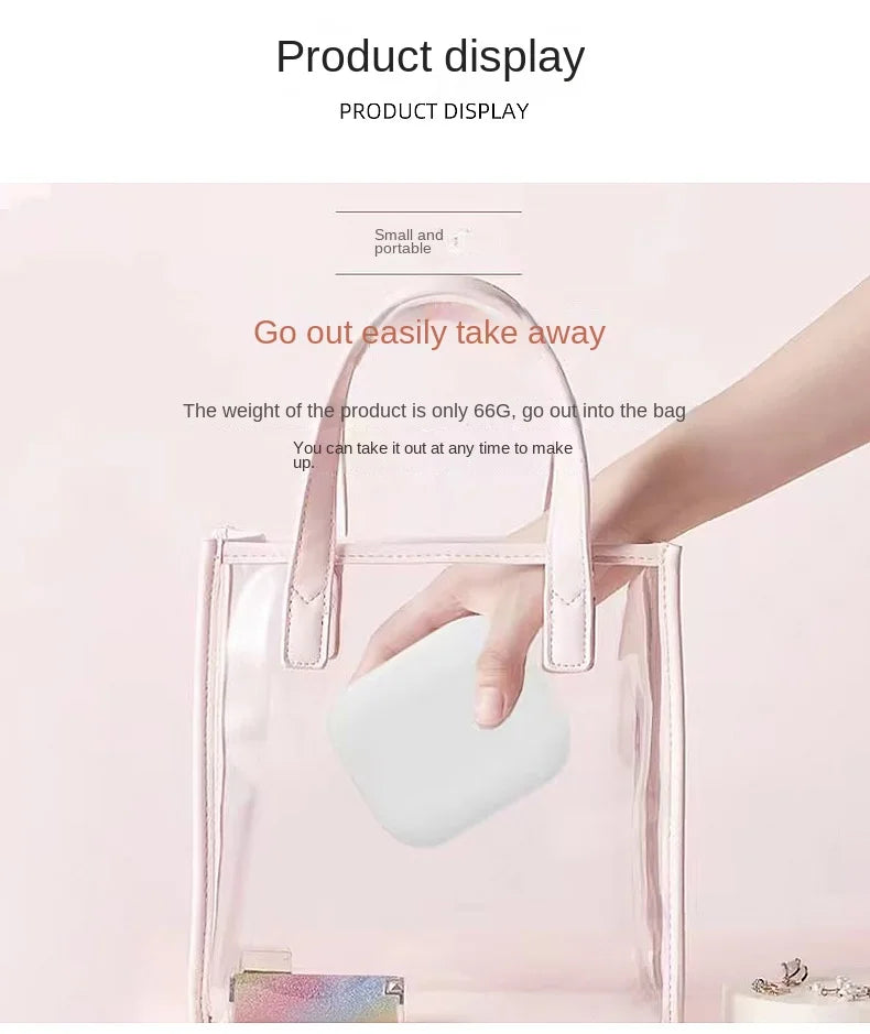 Mini LED Folding Makeup Mirror – Portable Magnifying Compact Mirror for Travel & Beauty