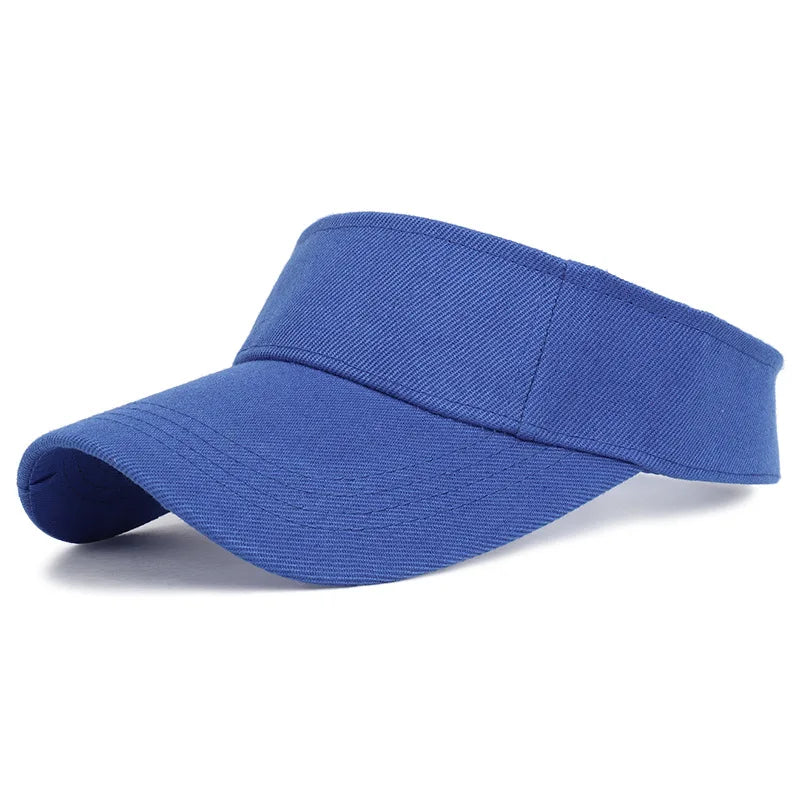 Summer Sun Hats Men Women Cotton Adjustable Visor UV Protection Top Empty Solid Sport Tennis Golf Running Sunscreen Baseball Cap
