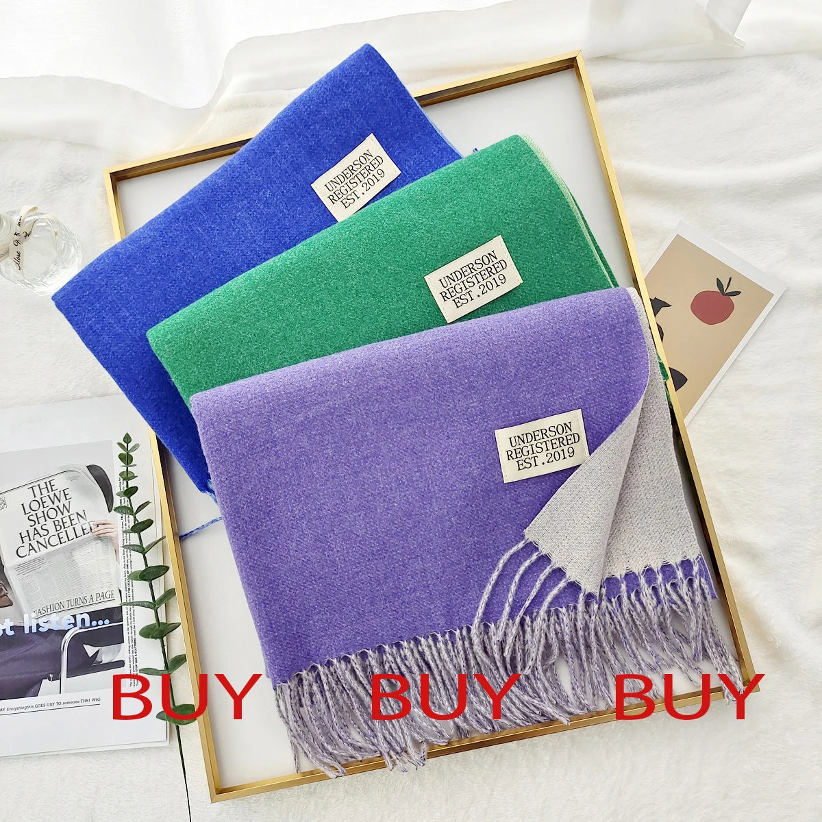Luxury Cashmere-Feel Winter Scarf – Soft, Warm & Elegant Shawl Wrap with Tassels for Women!