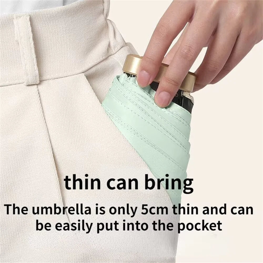 ☀️ Ultra-Compact Mini Folding Sun Umbrella – Pocket-Sized UV Protection for Travel & Everyday Use! ☔✨