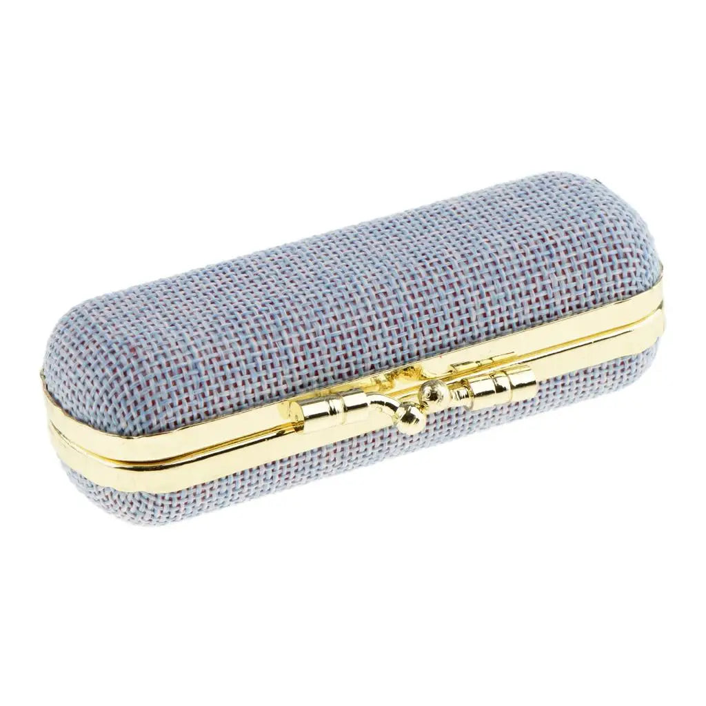 Soft Linen Lipstick Case with Mirror – Elegant Travel-Friendly Makeup Holder