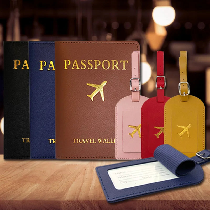 1PCS PU Leather Passport Holder Case – New Women & Men Passport Cover, Wallet, Travel Bank Card Document Bag
