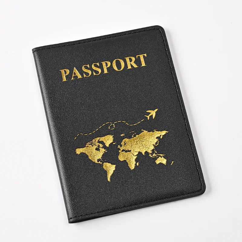 New Simple Fashion Passport Cover Thin Slim Travel Passport Holder Wallet Gift PU Leather Card Case Cover Unisex