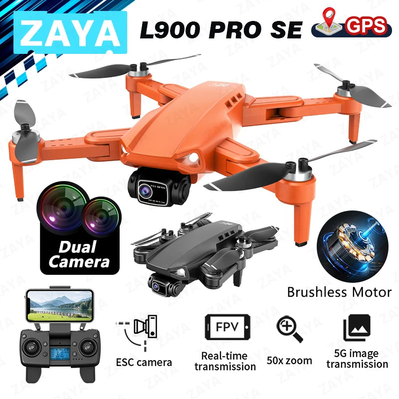 L900 PRO SE GPS Drone – 4K Dual Camera, 5G WiFi FPV, Brushless Motor, Foldable Quadcopter