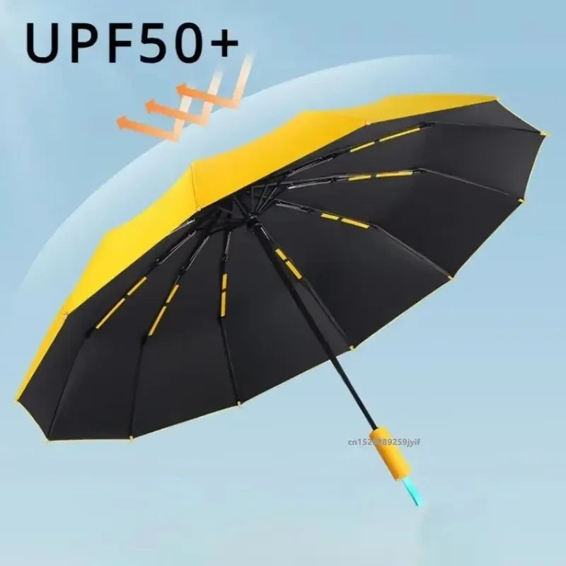 ☔ 72-Bone Windproof Automatic Umbrella – Reinforced, Large & UV-Protective for Ultimate Storm Protection! ☀️🌪️✨