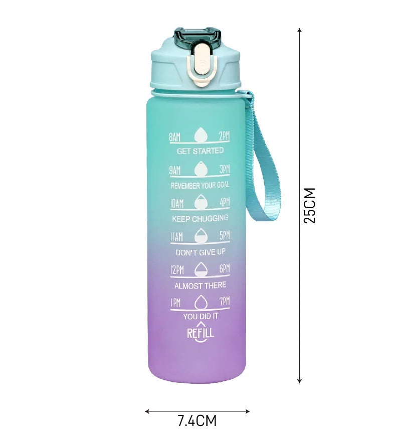900ML Water Bottle With Straw Sport Water Bottle for Children BPA-Free Leakproof Drinking Bottles Outdoor Travel