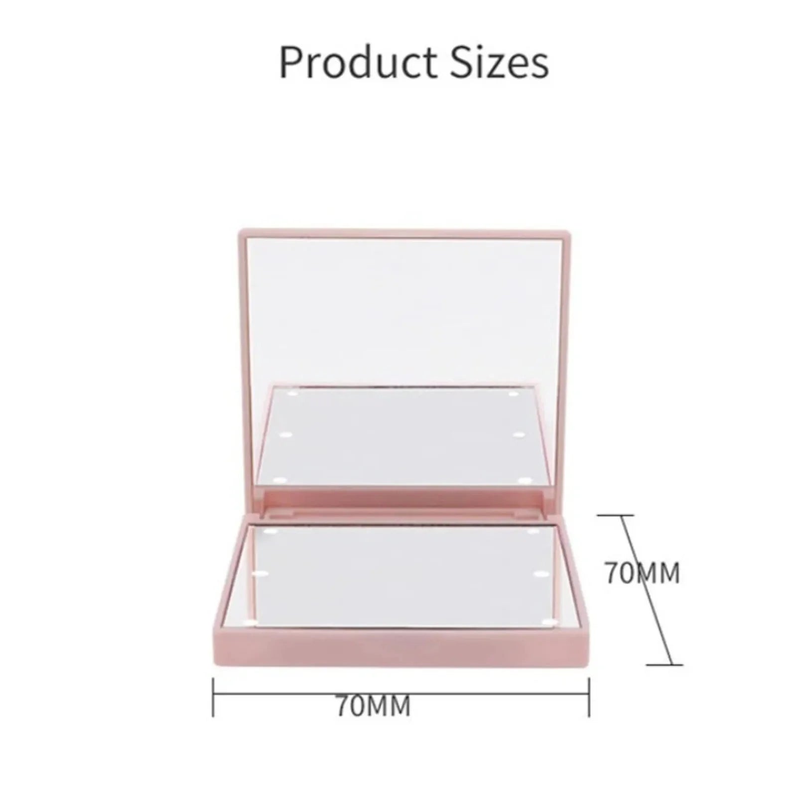 Foldable LED Makeup Mirror – Compact & Portable Lighted Pocket Mirror for Women