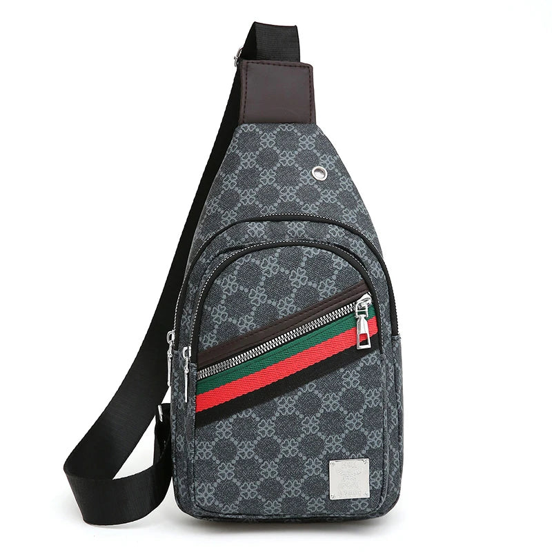 Men's Multifunctional Crossbody Bag – Casual Shoulder Chest Bag with Earphone Hole