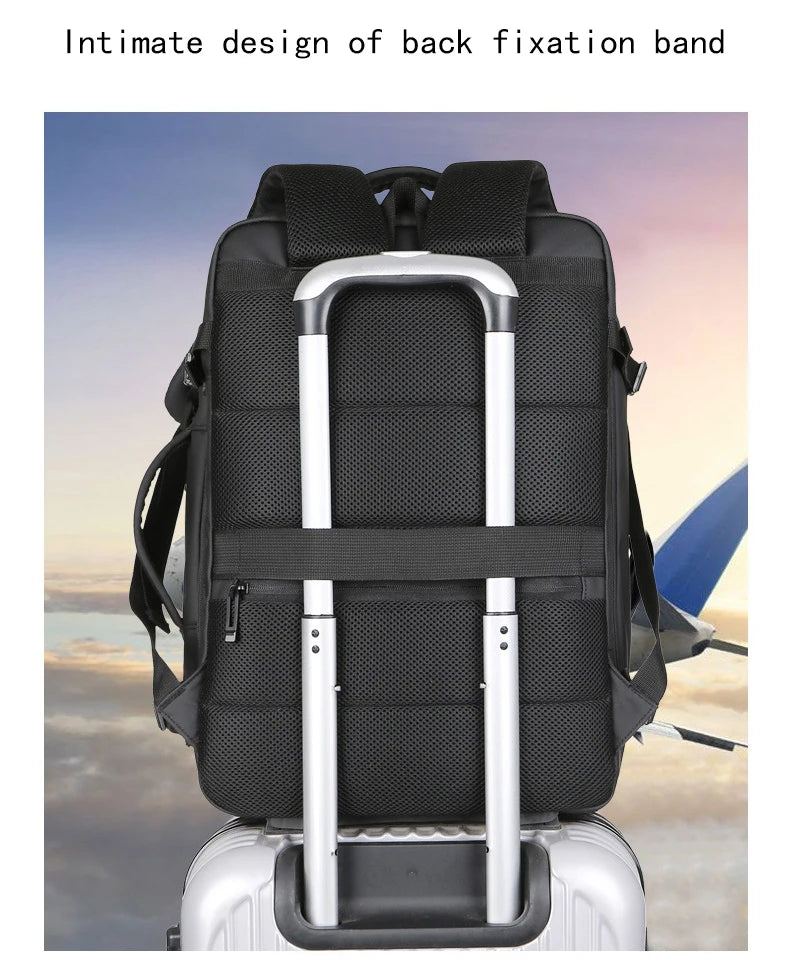 Expandable 17-inch Men’s Laptop Backpack – Waterproof Notebook Bag with USB, Schoolbag, Sports Travel Backpack for Men