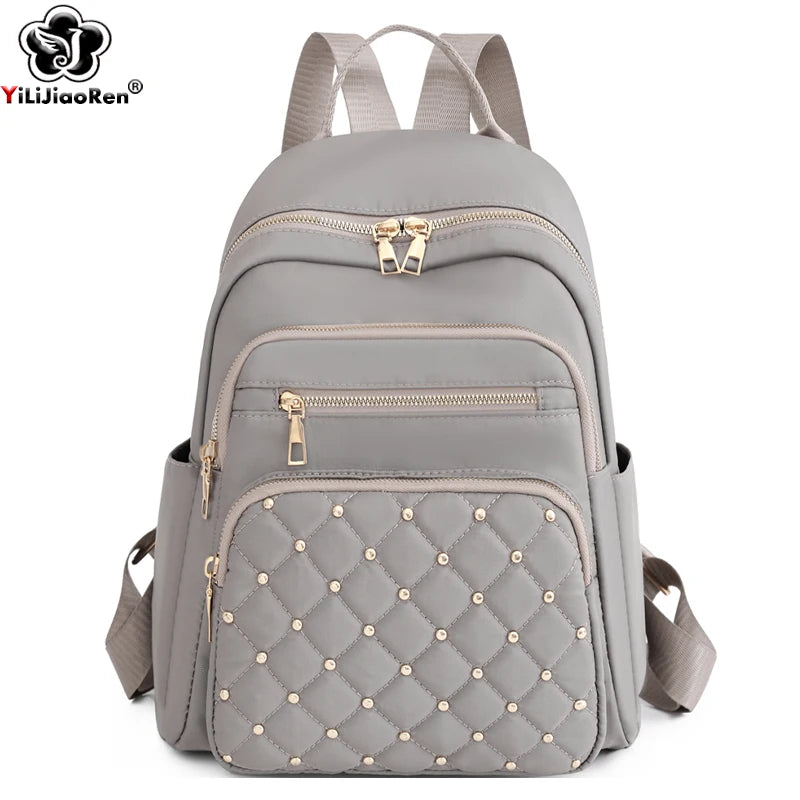 Fashion Nylon Backpack for Women – High-Quality Large Travel and School Bag for Teenage Girls