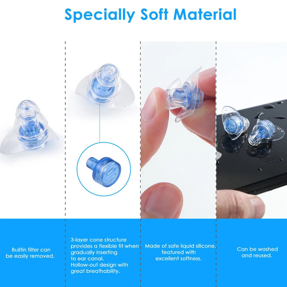 🌙 Block Out Noise, Sleep Better – Soft Silicone Noise-Canceling Earplugs for Sleep, Study & Concerts! 🎧✨