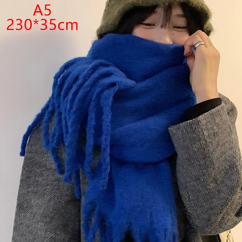 Luxury Cashmere-Feel Winter Scarf – Soft, Warm & Stylish Shawl Wrap with Tassels for Women!