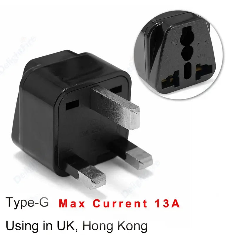Universal Travel Plug Adapter – UK/EU/KR/US/AU/Brazil/French to Worldwide Power Socket Converter