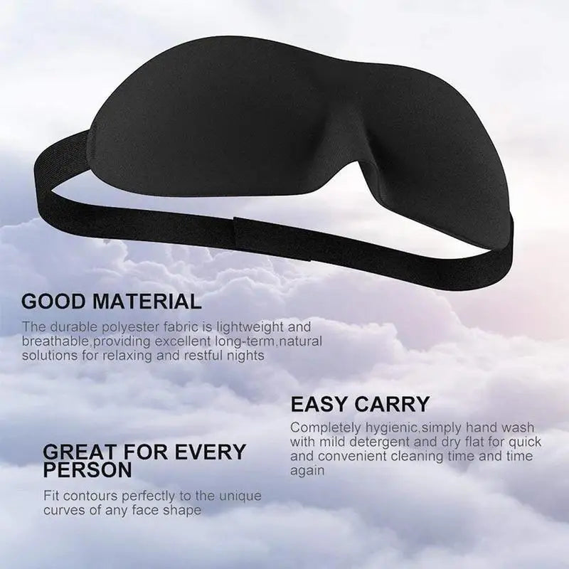 3D Sleep Mask Natural Sleeping Eye Mask Eyeshade Cover Shade Eye Patch Soft Portable Blindfold Travel Eye Shade Sleeping Aid