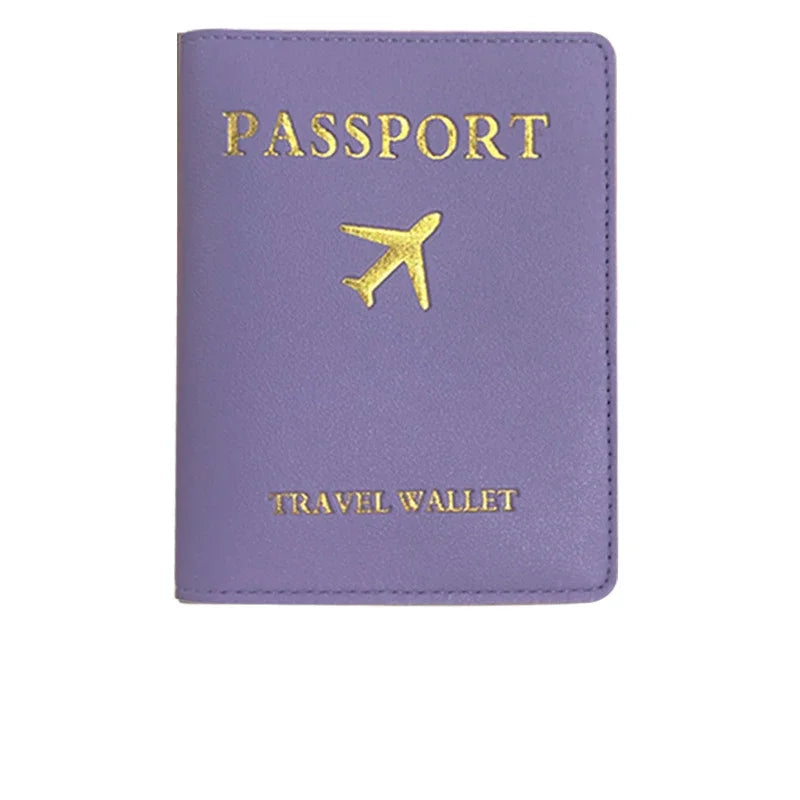 1PCS PU Leather Passport Holder Case – New Women & Men Passport Cover, Wallet, Travel Bank Card Document Bag