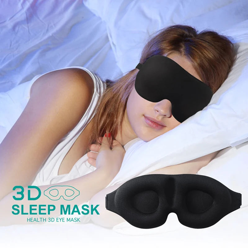 3D Sleep Mask Natural Sleeping Eye Mask Eyeshade Cover Shade Eye Patch Soft Portable Blindfold Travel Eye Shade Sleeping Aid