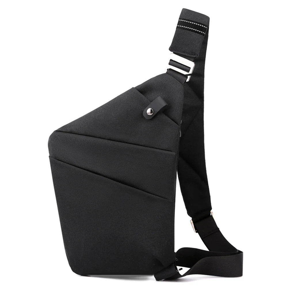 Men's Anti-Theft Travel Crossbody Bag – Mini Waterproof Sling Chest Bag for Everyday Use