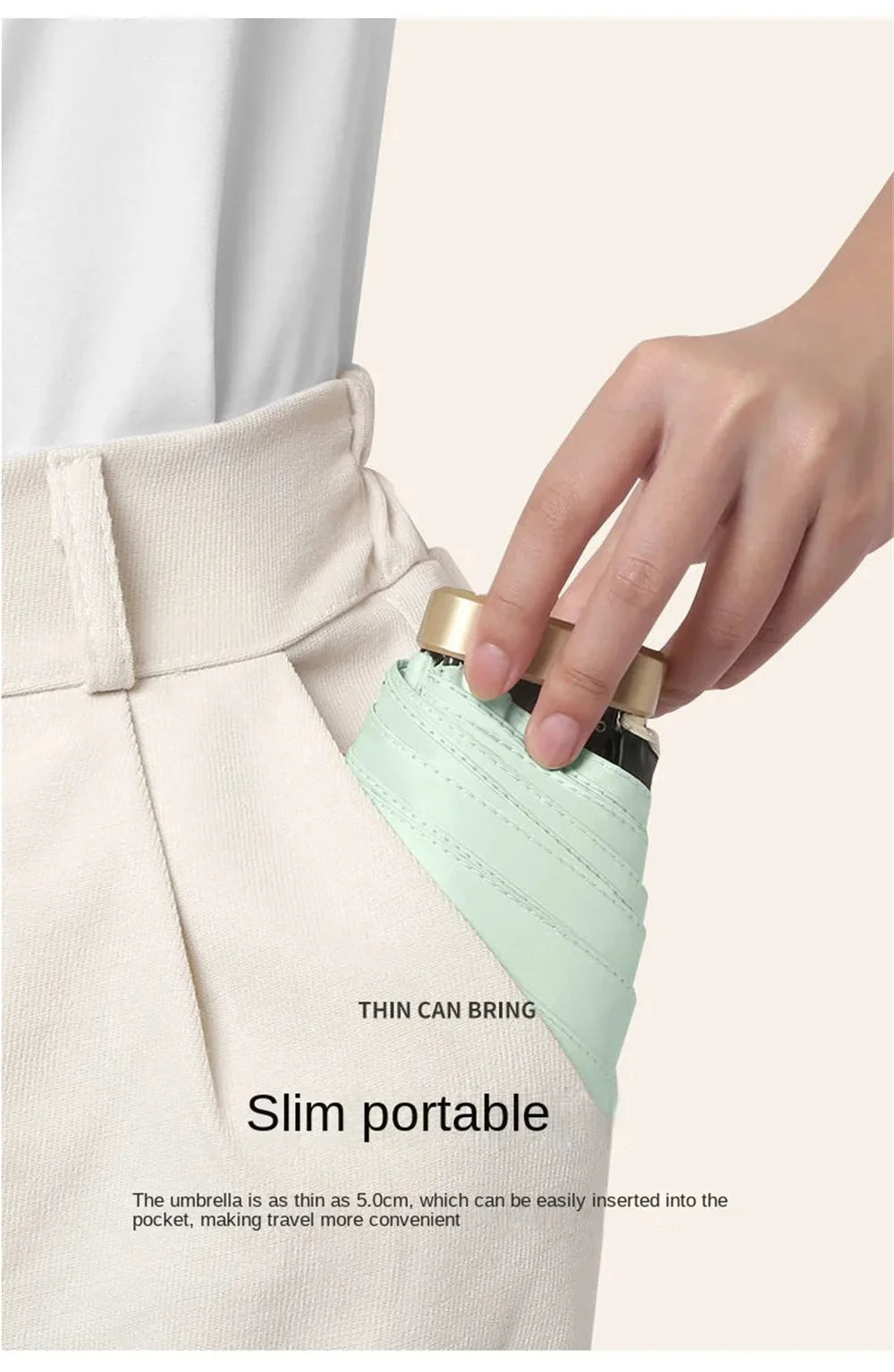 ☀️ Ultra-Compact Mini Folding Sun Umbrella – Pocket-Sized UV Protection for Travel & Everyday Use! ☔✨