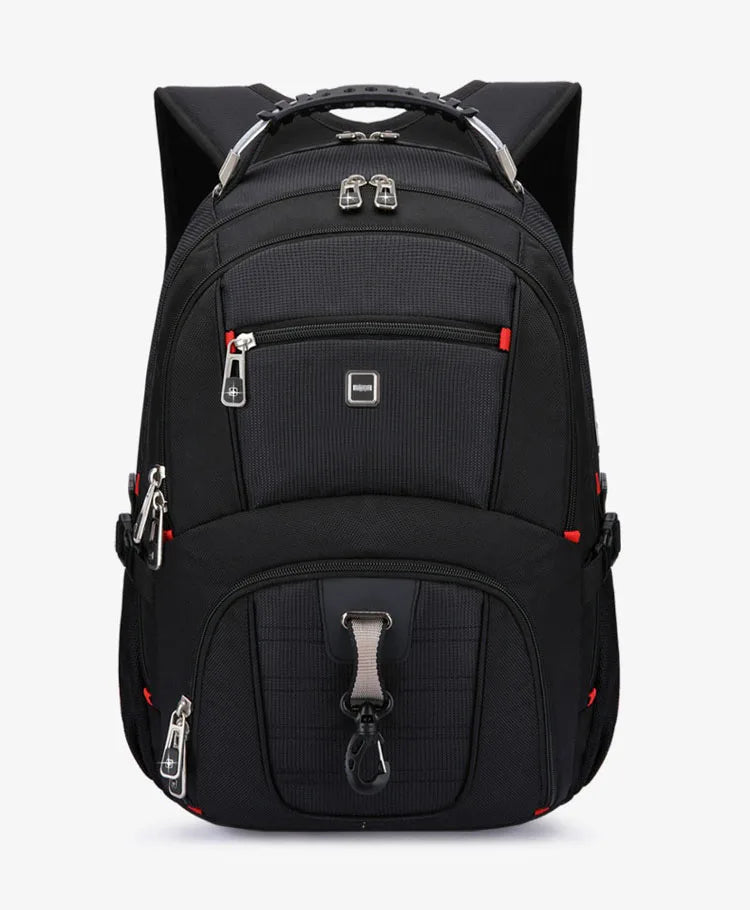 Swiss Multifunctional 17-Inch Laptop Backpack – Durable Travel & College Bag with USB Charging & Water Resistance