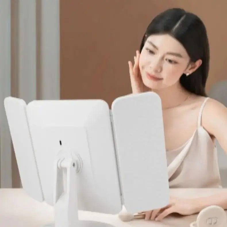Trifold LED Makeup Mirror – Smart Light-Up Vanity Mirror for Beauty & Dressing