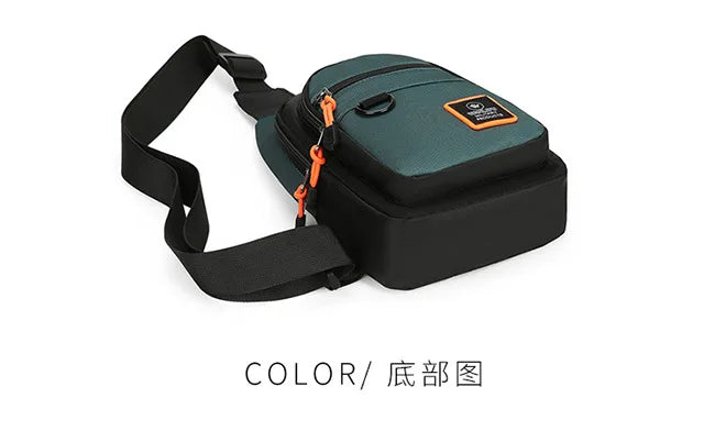 Fashion Men's Chest Bag – Lightweight Oxford Fabric Crossbody Shoulder Bag, Stylish Casual Waist Pack for Men