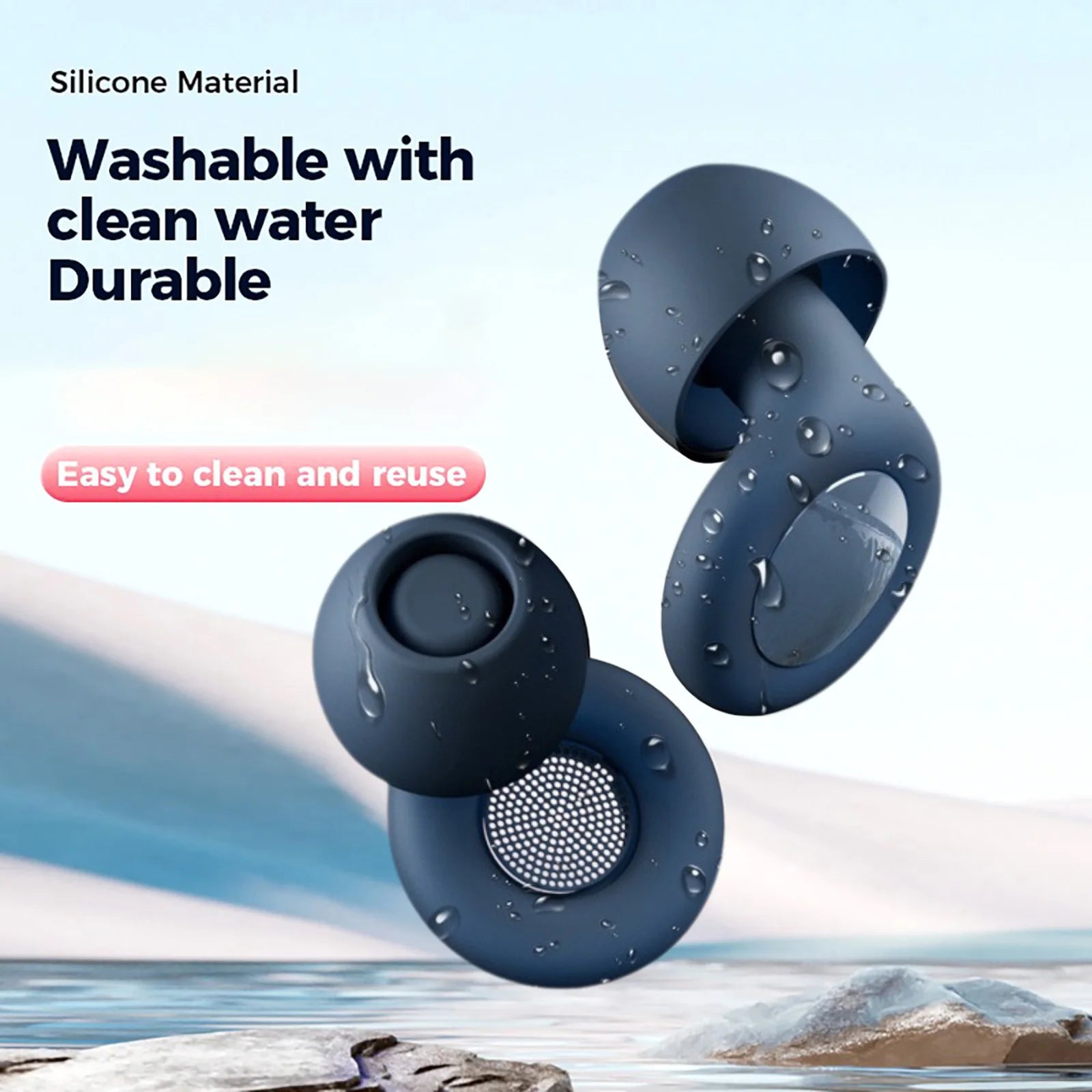 🌙 Sleep Deeper, Focus Better – Ultra-Soft Reusable Silicone Earplugs for Noise Reduction & Comfort! 🎧✨