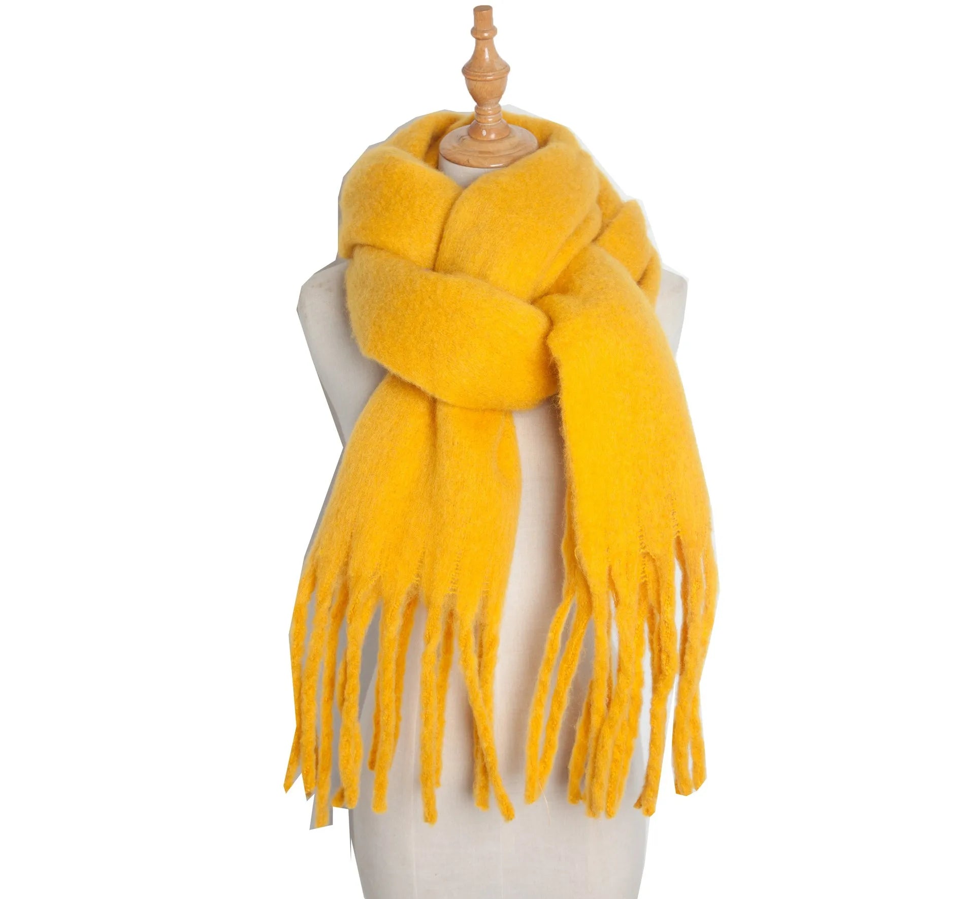 Luxury Cashmere-Feel Winter Scarf – Soft, Warm & Elegant Shawl Wrap with Tassels for Women!