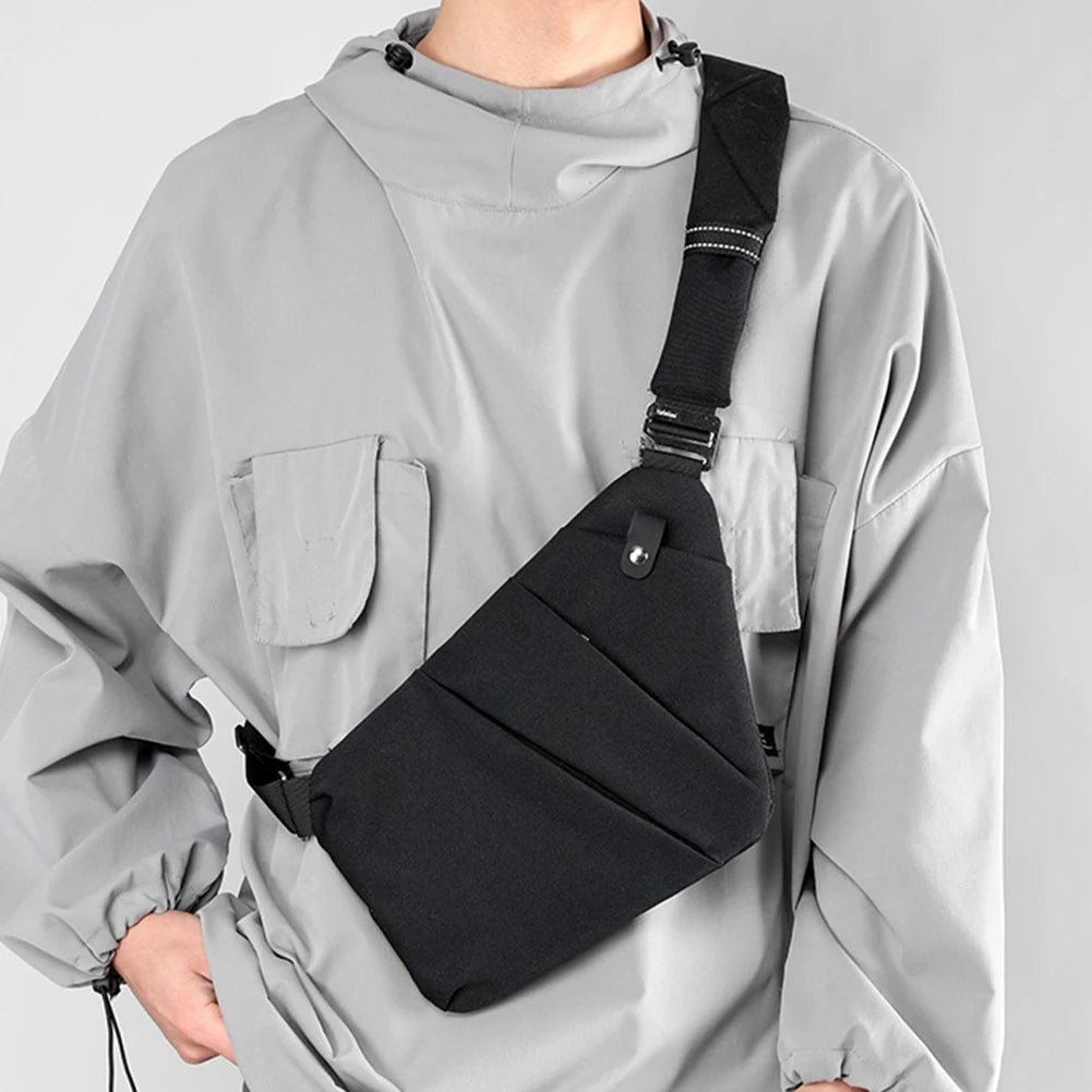 Men's Anti-Theft Travel Crossbody Bag – Mini Waterproof Sling Chest Bag for Everyday Use