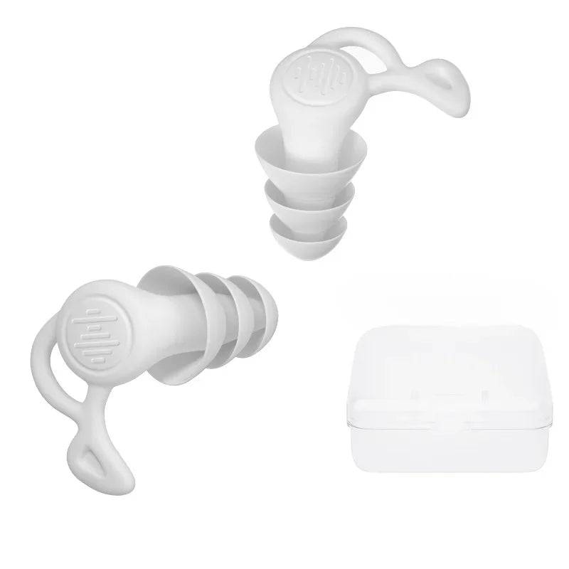 🌊 Ultimate Noise Protection – 3-Layer Waterproof Silicone Earplugs for Sleeping, Swimming & Surfing! 🌙✨
