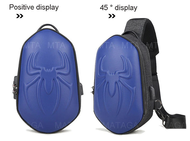 Men's Running Chest Bag – USB Charging Sling Pack for Travel, Cycling & College Students