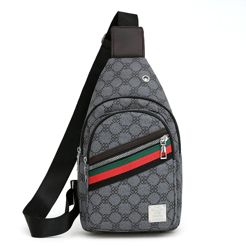 Men's Multifunctional Crossbody Bag – Casual Shoulder Chest Bag with Earphone Hole