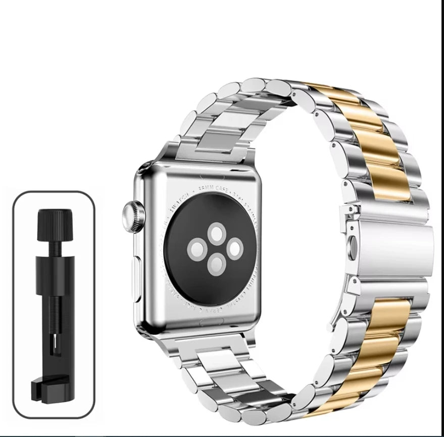 Premium Stainless Steel Strap for Apple Watch – Elegant Metal Bracelet (Ultra/Series 10/9) ✨