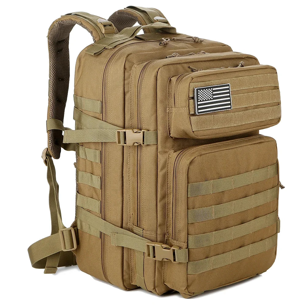 QT&QY Tactical Backpacks Outdoor 45L Large Capacity Man 3 Days Molle Hking Bags For Outdoor Trekking Camping Backpack