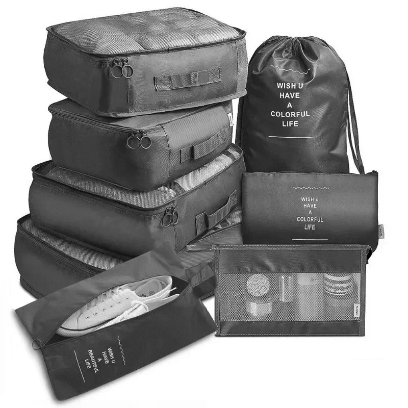 7-Piece Travel Organizer Set – Luggage Packing Cubes & Storage Bags for Clothes, Shoes & Accessories