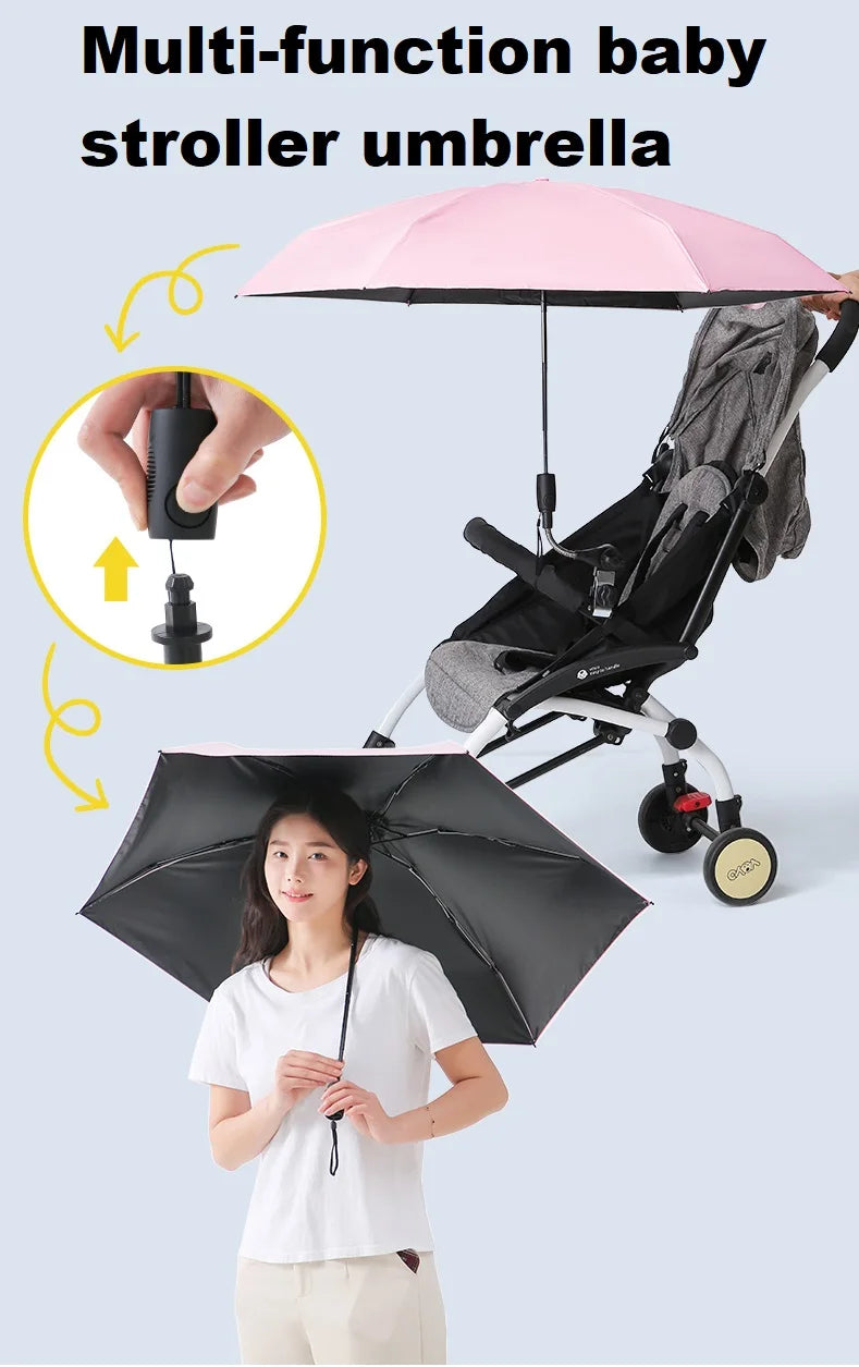 Universal Baby Stroller Umbrella Adjustable Pram Shade Umbrella Uv Sunshade For Stroller Accessories Foldable Parasol for Travel