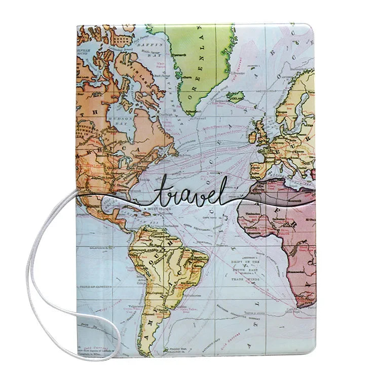 Portable Boarding Fashion Cute Cartoon Passport Cover – Men’s & Women’s PU Leather Travel Passport Holder Case, Card ID Holders (14*10cm)