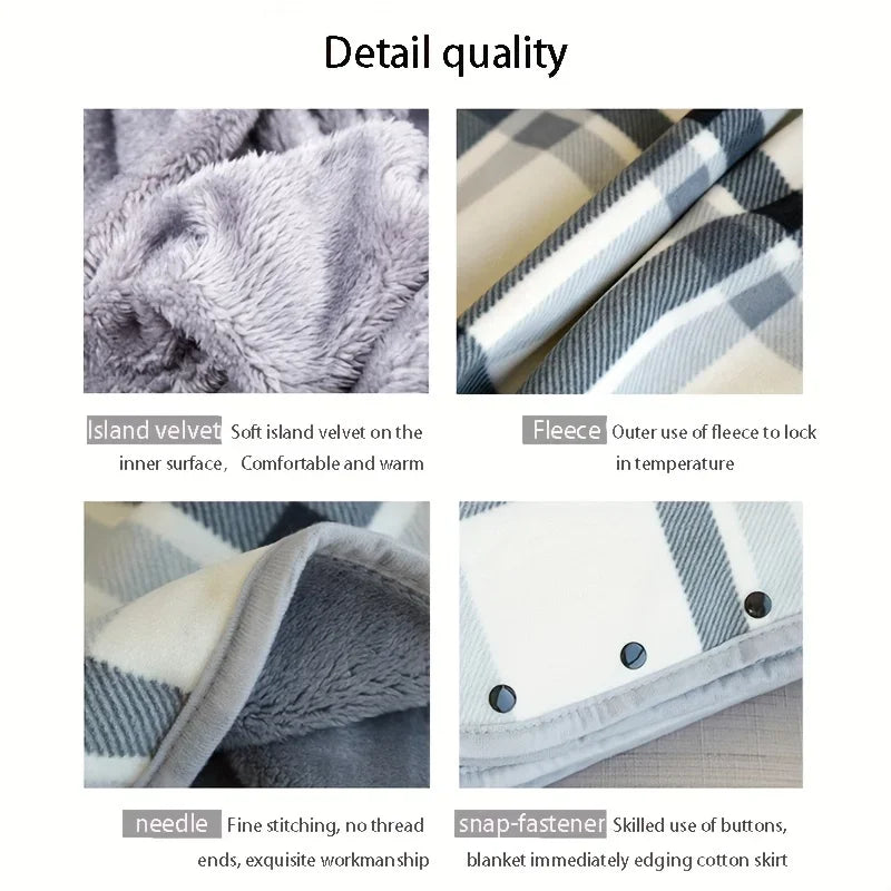 Cozy Wearable Flannel Blanket – Soft, Warm & Perfect for Home, Office & Travel Comfort!